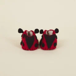 Silk Road Bazaar Wool Baby Booties - Ladybug Kids' + Baby