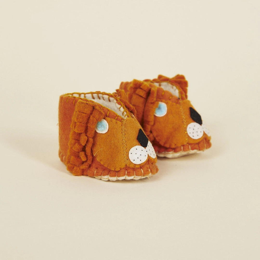 Silk Road Bazaar Wool Baby Booties - Lion Kids' + Baby 3 Silk Road Bazaar Wool Baby Booties - Lion Kids' + Baby