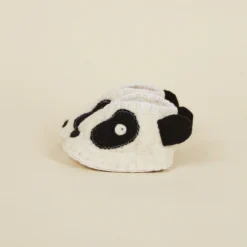 Silk Road Bazaar Wool Baby Booties - Panda