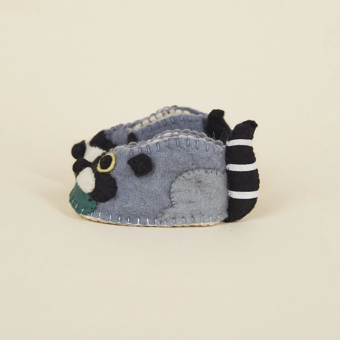 Silk Road Bazaar Kids' + Baby Wool Baby Booties - Raccoon 4 Silk Road Bazaar Kids' + Baby Wool Baby Booties - Raccoon