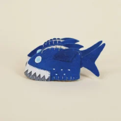 Silk Road Bazaar Wool Baby Booties - Shark