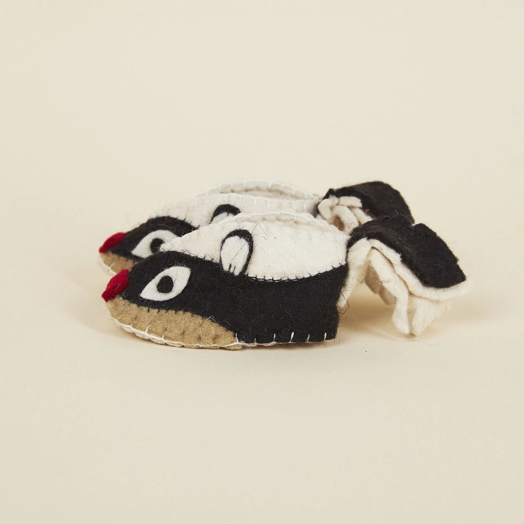Silk Road Bazaar Wool Baby Booties - Skunk Kids' + Baby 4 Silk Road Bazaar Wool Baby Booties - Skunk Kids' + Baby
