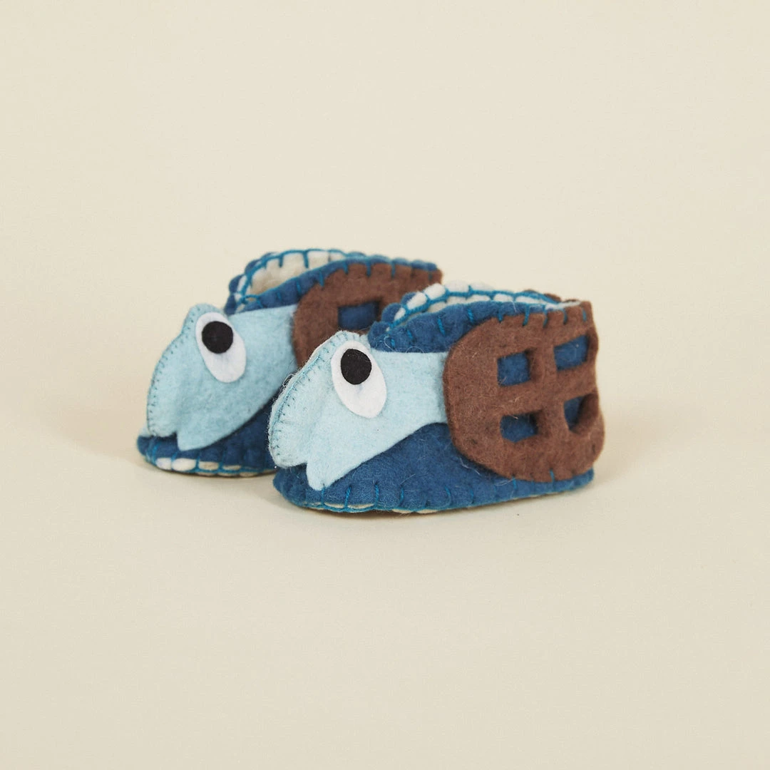 Silk Road Bazaar Wool Baby Booties - Turtle Kids' + Baby 6 Silk Road Bazaar Wool Baby Booties - Turtle Kids' + Baby