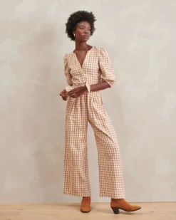 WVN Clothing Amber Gingham Jumpsuit
