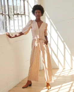 WVN Clothing Amber Gingham Jumpsuit