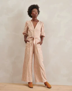 WVN Clothing Amber Gingham Jumpsuit