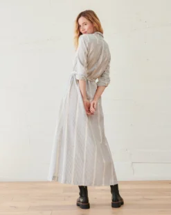 WVN Striped Shirt Maxi Dress