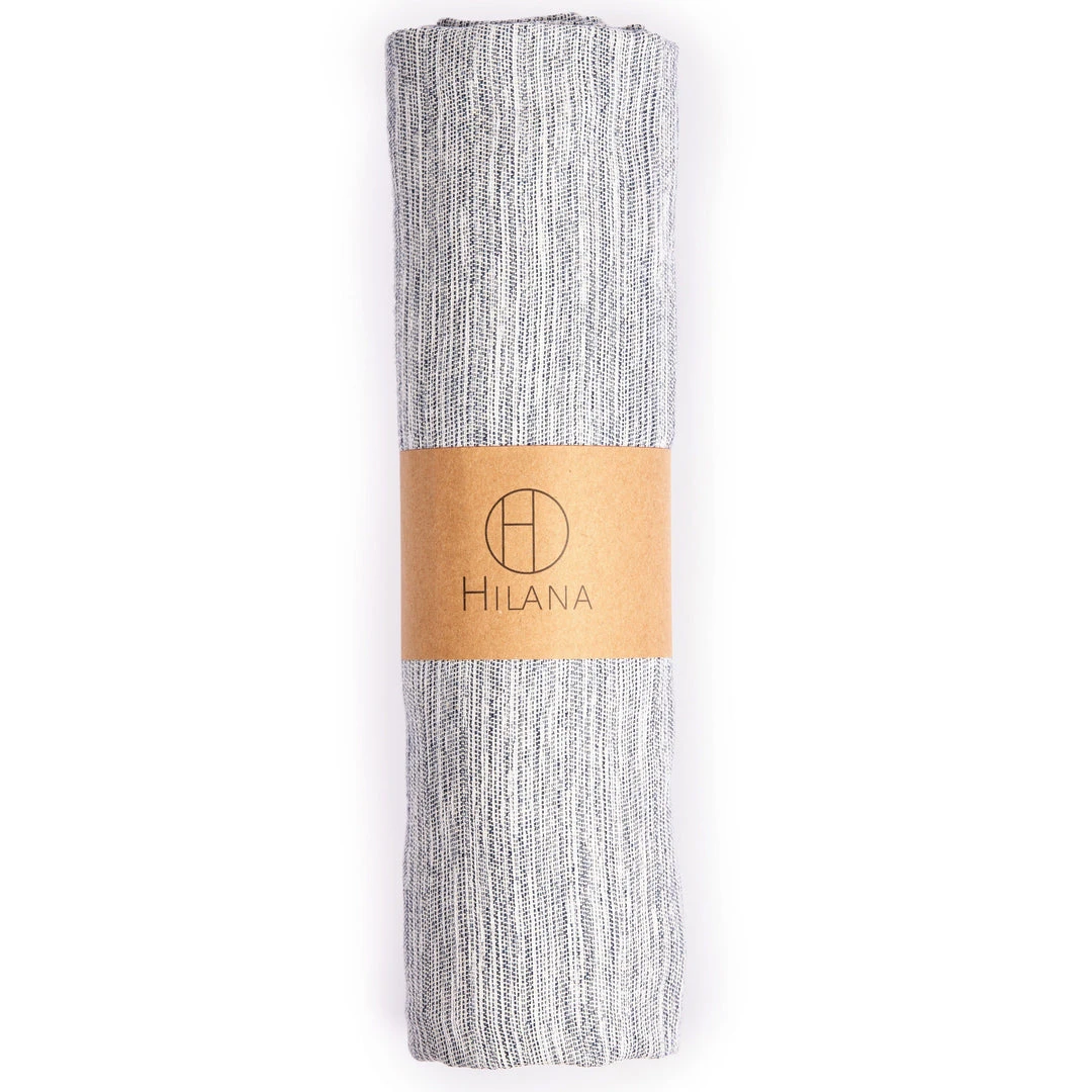 Hilana: Upcycled Cotton Yalova Upcycled Marbled Turkish Towel / Blanket - Blue 9 Hilana: Upcycled Cotton Yalova Upcycled Marbled Turkish Towel / Blanket - Blue