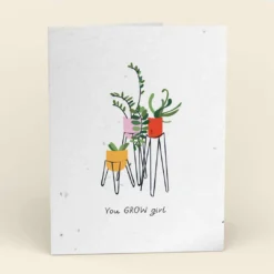 Cute Root You Grow Girl Plantable Cards - 10 Pack Greeting Cards