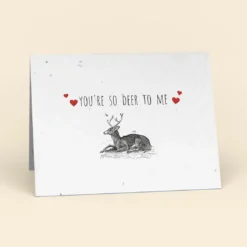 Cute Root You're So Deer To Me Plantable Cards - 10 Pack Greeting Cards