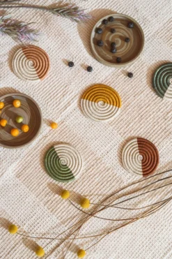 Zuahaza Monserrate Woven Coaster Set Office Accessories