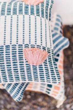 Zuahaza Salento Throw Pillow Cover - Indigo + Apricot